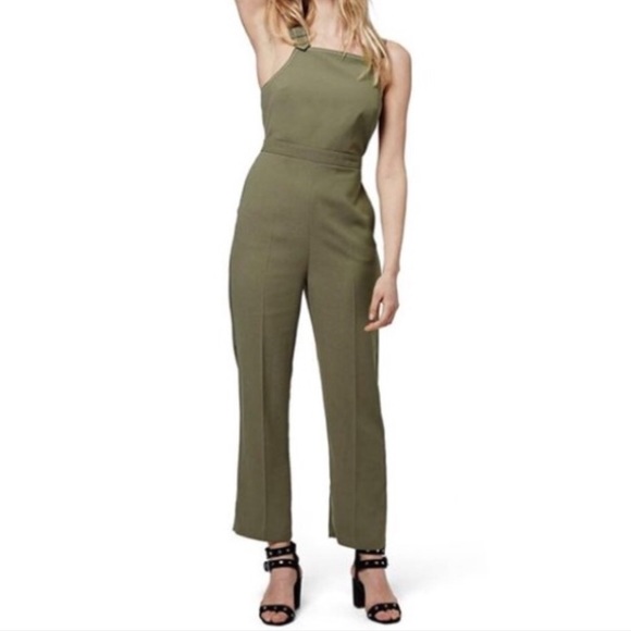 Topshop Pants - TopShop Olive Overall Trousers